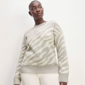 Everlane Alpaca Tiger Jacquard Crewneck